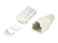 LOGILINK MP0021 LOGILINK - Kištukinė jungtis Cat.6 RJ45 100vnt. komplektas, ekranuotas, pilkas
