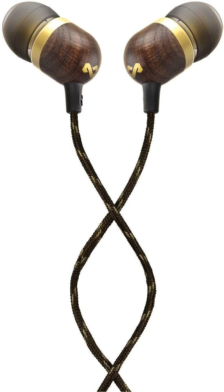 Ausinės Marley | Earbuds | Smile Jamaica | su laidu | į ausis įkišamos | Mikrofonas | Brass