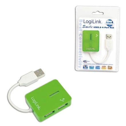 Logilink | USB 2.0 Hub 4-Port, Smile, Žalias