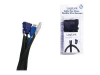 LOGILINK Elastyczny organizator kabli, juodas