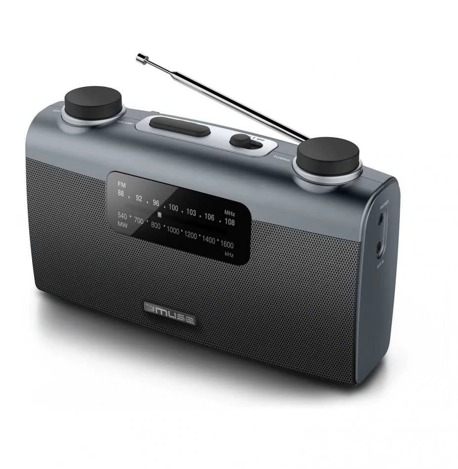 Muse | Portable radio | M-058R | AUX in | Juodas