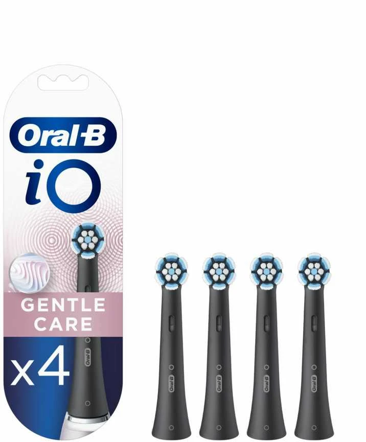 Dantų šepetėlis Braun SB-4 Oral-B iO Gentle Care Juodas keičiamos dantų šepetėlio galvutės 4 vnt.