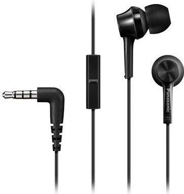 Į ausis įstatomos ausinės su mikrofonu Panasonic RP-TCM55E-K, Juodos