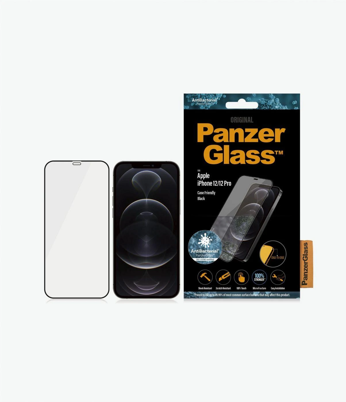 Panzer Glass PanzerGlass | Apple | Skirta iPhone 12/12 Pro | Stiklas | Juodas | Tinka atvejams | Privatumo stiklas