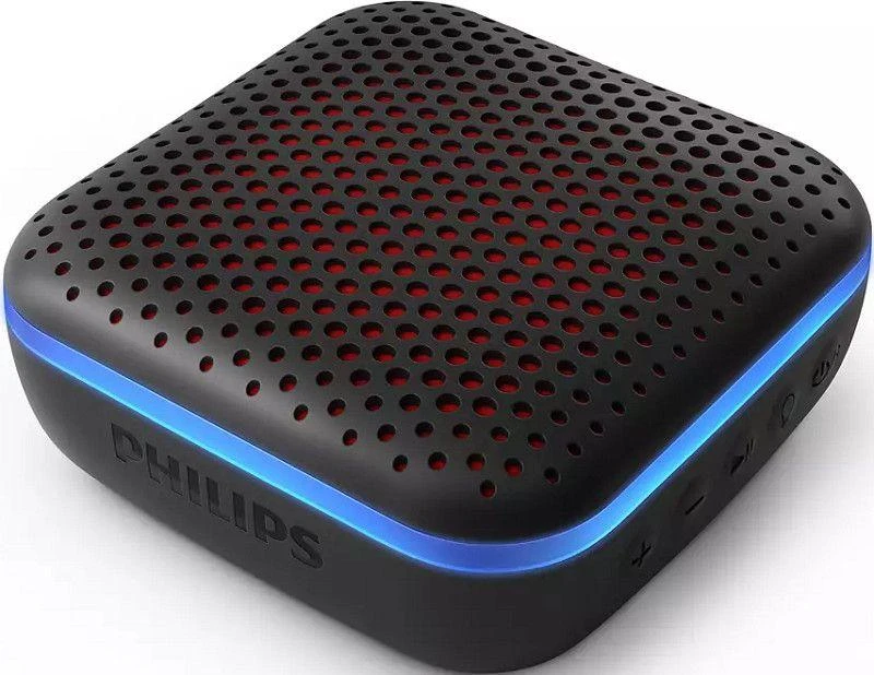 „Philips“ belaidis garsiakalbis TAS2505B/00, Bluetooth 5.0, IPX7, 10 valandų grojimo laikas, 2,5 valandos įkrovimo laikas, Integruotas mikrofonas, Juodas, 3W