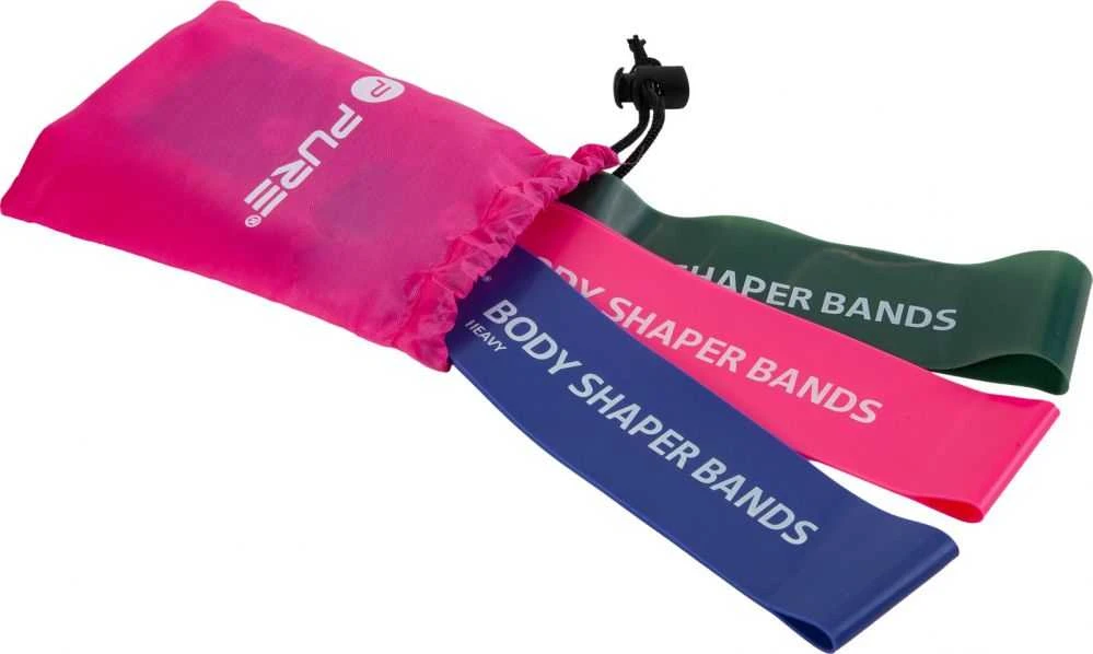 Pure2Improve | Body Shaper Bands, Set of 3 | Žalias, Rožinė and Violetinė