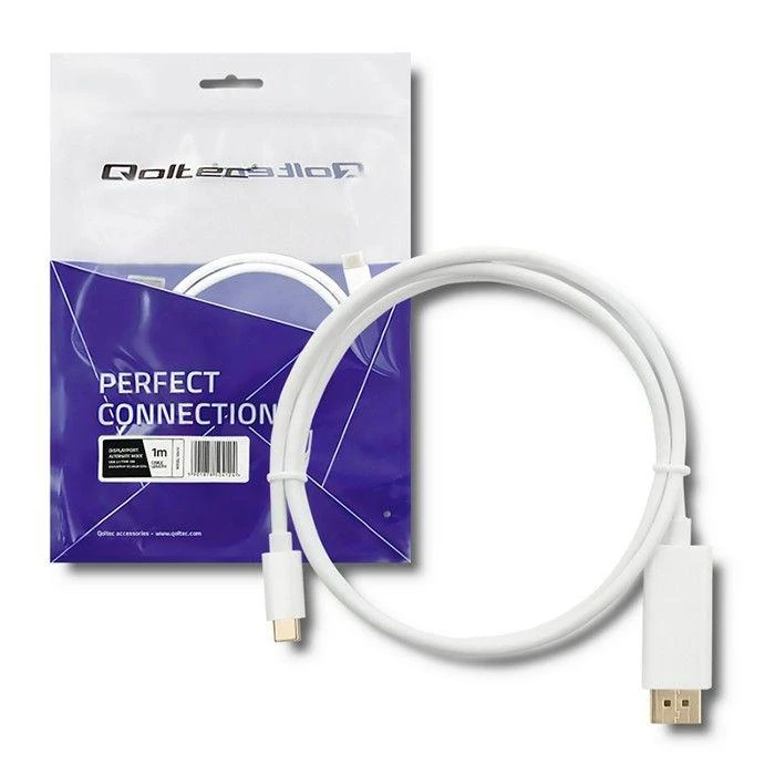 QOLTEC 50412 Qoltec DisplayPort alternatyvus režimas USB 3.1 CM / DisplayPort M 4Kx2K 1m
