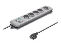 QOLTEC Apsauga nuo viršįtampių Quick Switch 5 lizdai 3m juodas