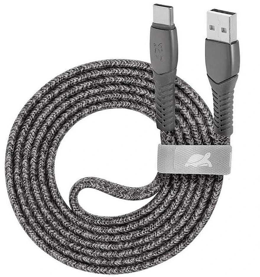 Kabelis USB RivaCase USB-A - USB-C 1.2 m Pilka (PS 6102 GR12)