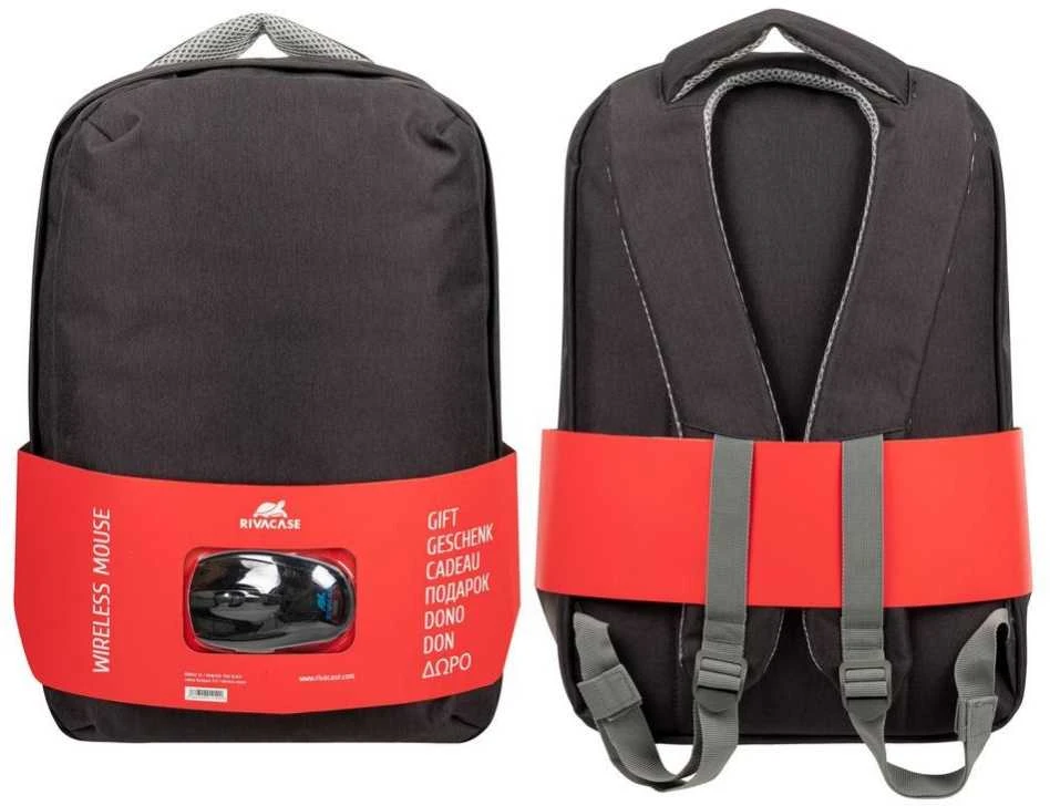 Kuprinė RivaCase NB BACKPACK 15.6'' + MOUSE/7563 Juodas RIVACASE