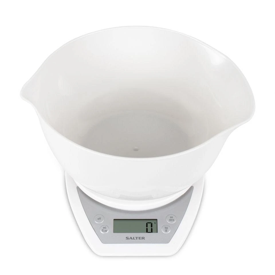 Virtuvinės svarstyklės Salter 1024 WHDR14EU16 Digital Kitchen Scale & Dual Pour Bowl - Baltas