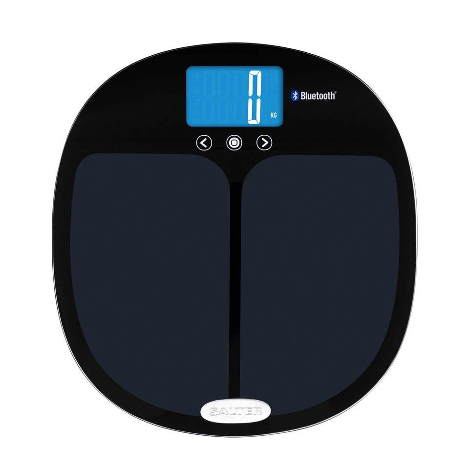 Salter 9192 BK3R Curve Bluetooth išmaniosios vonios svarstyklės, juodos