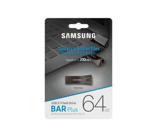 USB atmintinė Samsung BAR Plus, 64 GB  MUF-64BE4/APC