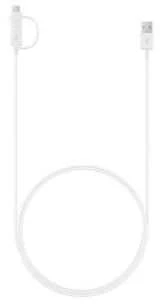 EP-DG930DWE Samsung Combo microUSB duomenų kabelis with USB-C Reduction 1.5m baltos spalvos (Bulk)