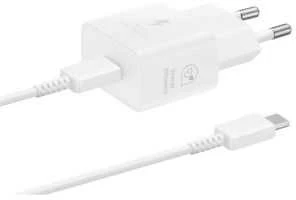 Įkroviklis Samsung EP-T2510XWEGEU 25W + USB-C kabelis baltas
