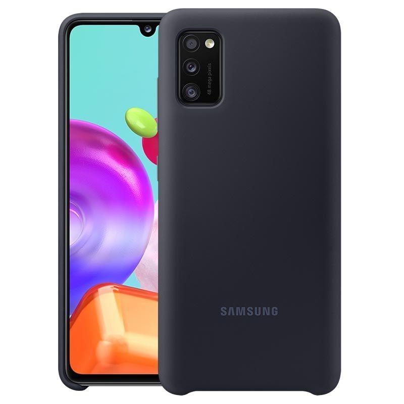 PA415TBE Silikoninis dėklas skirtas Samsung Galaxy A41 (Juodas)