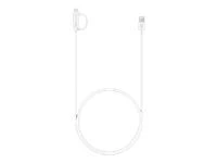 „Samsung“ kombinuotasis laidas (USB-C ir mikro-USB), baltas