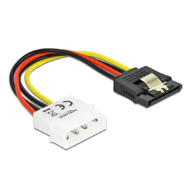 DELOCK Cable Power SATA HDD > 4 kontaktų vyriškas su metaliniu segtuku - tiesus