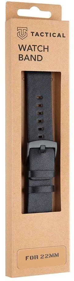 Išmaniojo laikrodžio odinis Tactical dirželis, Juodo spalvos, 22mm