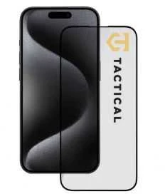 Tactical apsauginis stiklas Shield 5D skirtas Apple iPhone 15 Pro su juodos spalvos krašteliu