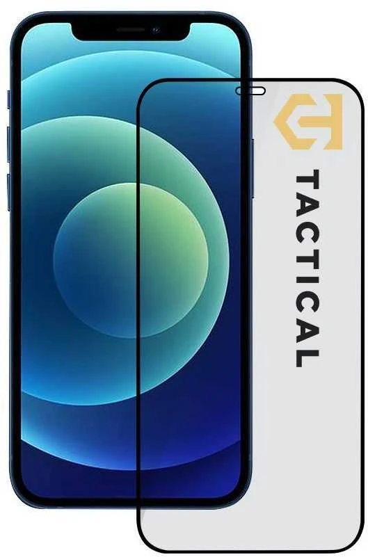 Tactical apsauginis stiklas Shield 5D skirtas Apple iPhone 12 Pro/12 Pro su juodos spalvos krašteliu