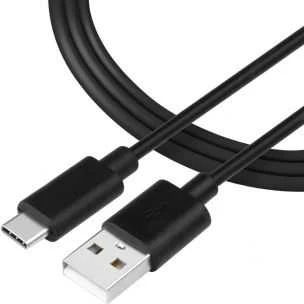 Tactical Smooth Thread kabelis USB-A/USB-C 2m juodos spalvos