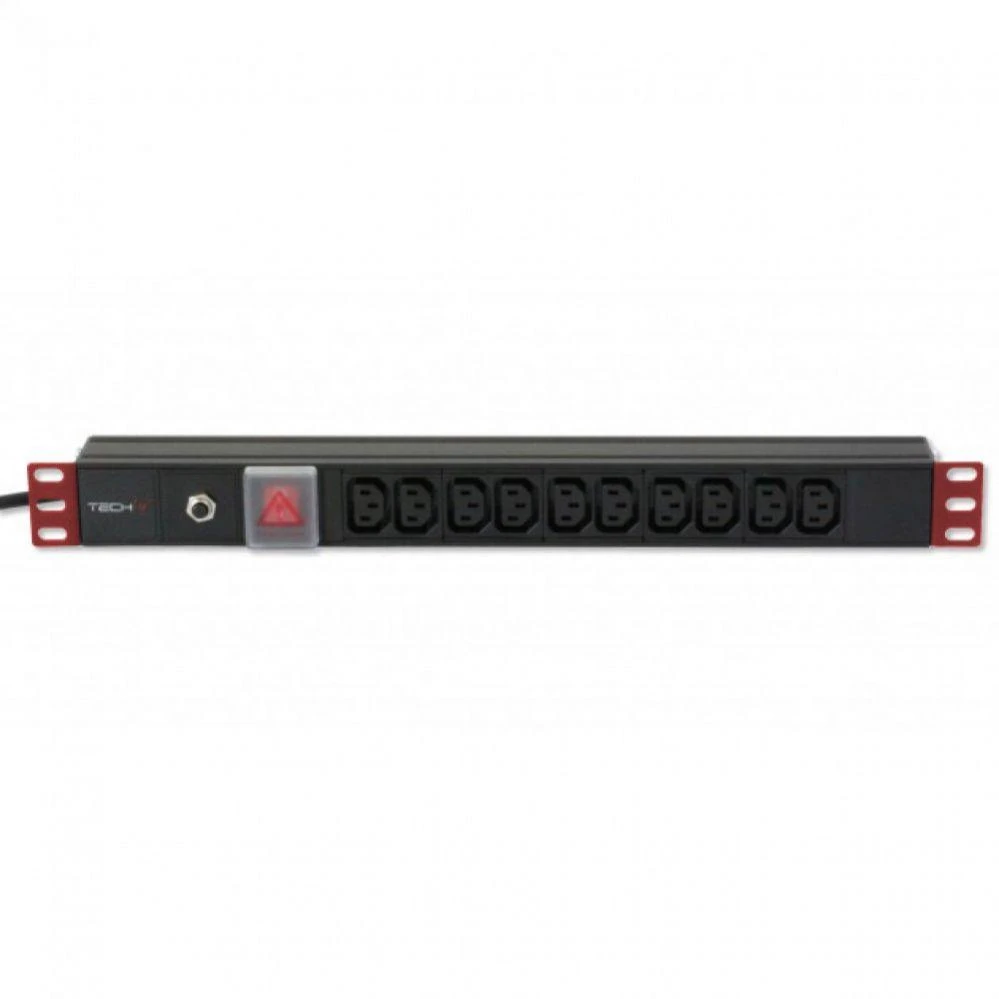 Techly Pro TECHLYPRO 023783 Rack 19 1U maitinimo juosta, skirta UPS 250V/10A 10x C13 lizdai C14 kištukas