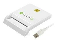 TECHLY 029150 Techly Compact USB 2.0 Smart kortelių skaitytuvas, rašiklis baltas