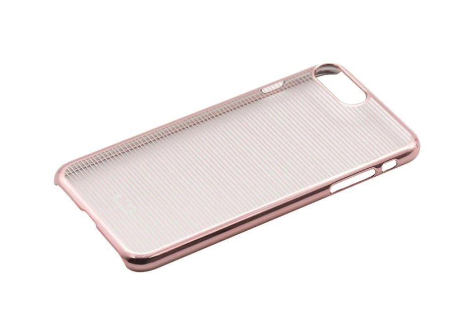 Tellur TPU dėklas iPhone 7 Plus su horizontaliomis juostomis, rožinis