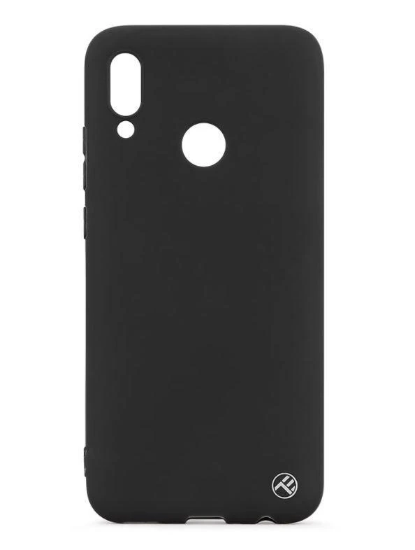 Tellur Juodas matinis silikoninis dėklas Huawei Y9 2019