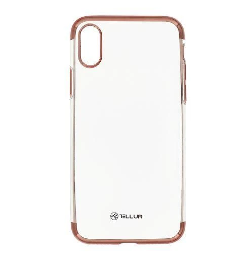 Telefono dėklas Tellur Silicone Electroplated, skirtas iPhone X/XS, rožinio aukso spalvos