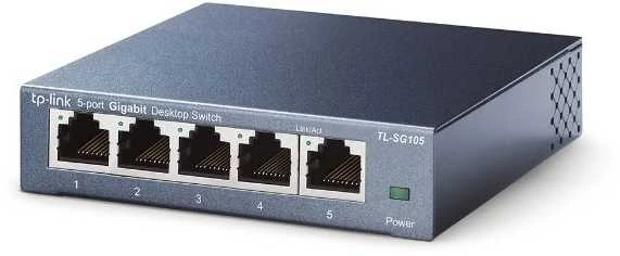 Šakotuvas Komutatorius TP-LINK, 5-port, metalinis korpusas, juodas / TL-SG105