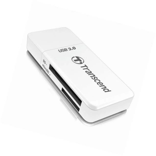 TRANSCEND USB3.0 SD/Micro SD kortelių skaitytuvas baltas