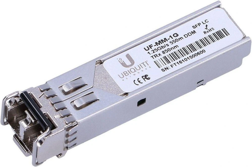 UBIQUITI UF-MM-1G Ubiquiti UF-MM-1G 1.25Gbps SFP SX-LC (Multi-Mode Fiber) 850nm 550m - 2 vnt.