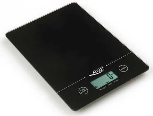 Adler | Virtuvinės svarstyklės | Adler AD 3138 | Maksimalus svoris (talpa) 5kg | Graduacija 1 g | Ekrano tipo LCD | Juodas