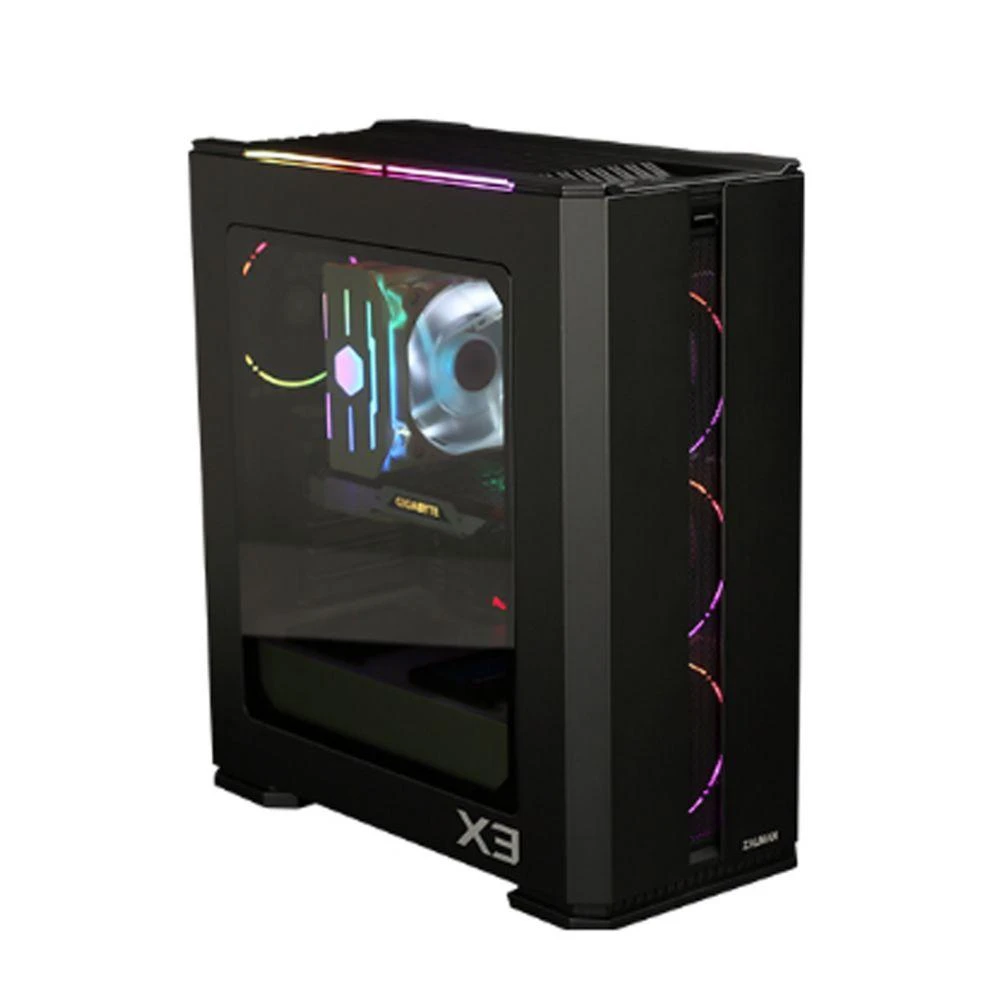 ZALMAN X3 juodas Zalman Chasis X3 juodas Tempered glass.4 X RGB LED FANS.2 x RGB LED bars on top