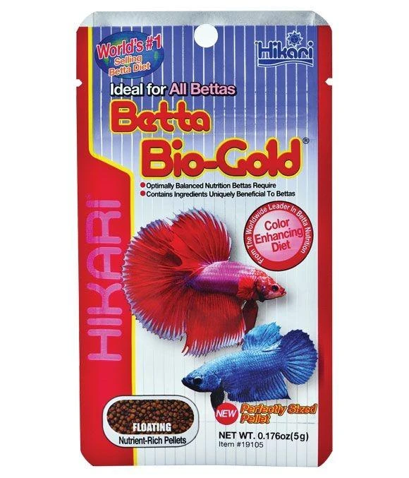 Hikari Betta Bio Gold visavertis pašaras Betta žuvims (gaideliams) 5 g