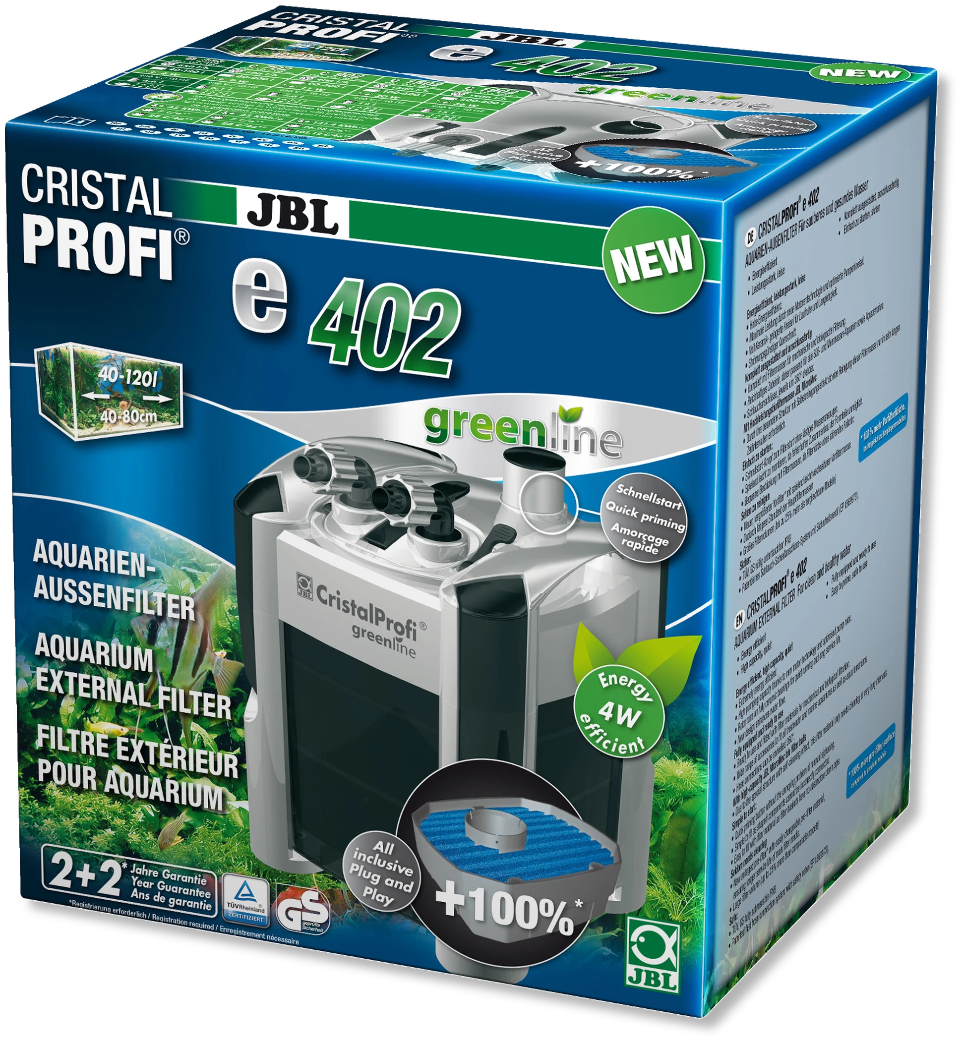 JBL Aqua JBL išorinis filtras CristalProfi e402 Greenline