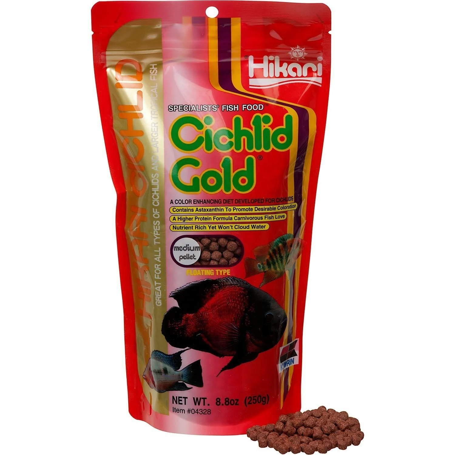 Hikari Cichlid Gold Medium visavertis pašaras žuvims - 250 g