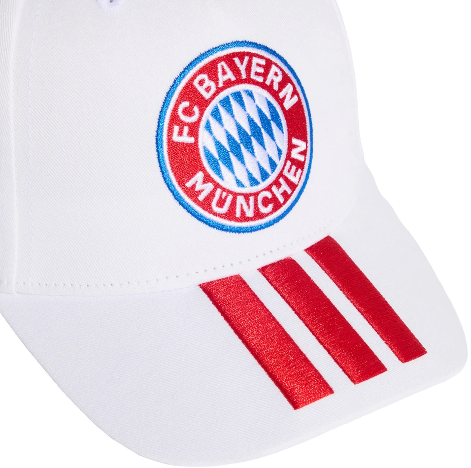 Adidas Kepurė su snapeliu FC Bayern Monachium balta ir-raudona KT3398 (OSFY)