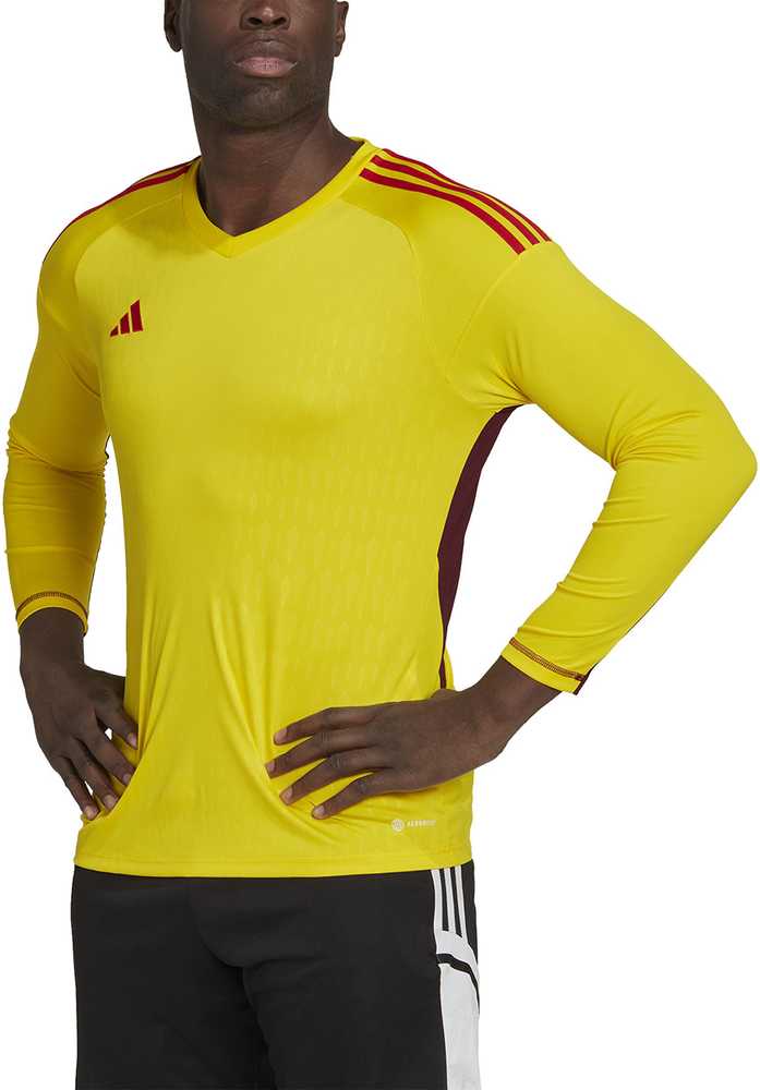 „Adidas Tiro 23 Competition“ vyrų vartininko marškinėliai ilgomis rankovėmis, geltoni HK7696 (XL)