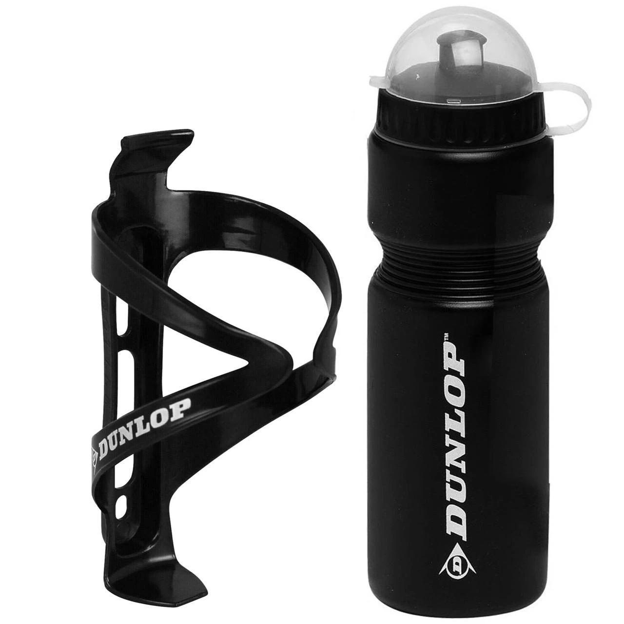 Sportinė gertuvė su laikikliu prie dviračio Dunlop, juoda, 750 ml