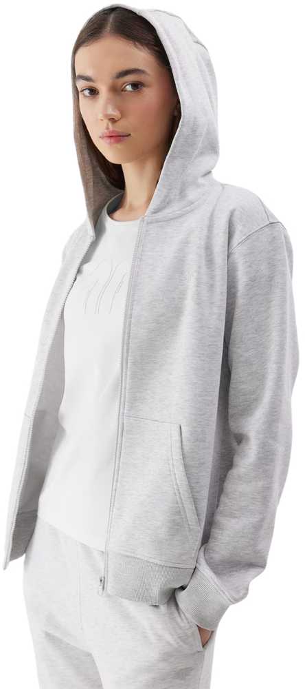 Bluza damska 4F F0956 chłodny šviesiai pilkas melanžas 4FWSS24TSWSF0956 27M (S)