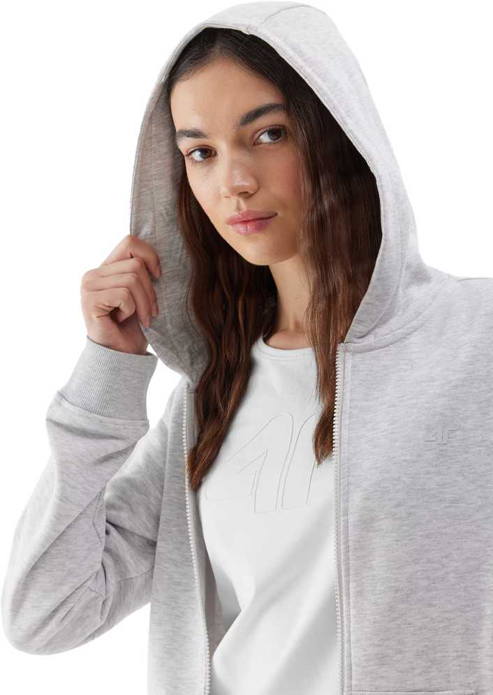 Bluza damska 4F F0956 chłodny šviesiai pilkas melanžas 4FWSS24TSWSF0956 27M (S)