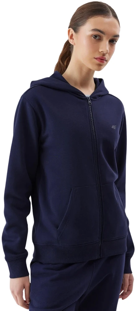 Bluza damska 4F F0956 tamsiai mėlyna 4FWSS24TSWSF0956 31S (S)