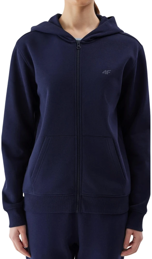 Bluza damska 4F F0956 tamsiai mėlyna 4FWSS24TSWSF0956 31S (S)