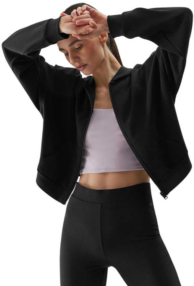 Bluza damska 4F F1002 tamsiai juoda 4FWSS24TSWSF1002 20S (L)