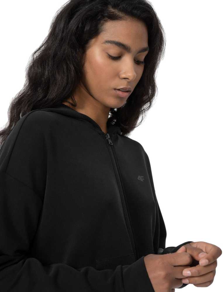 Bluza damska 4F tamsiai juoda H4Z22 BLD041 20S (M)