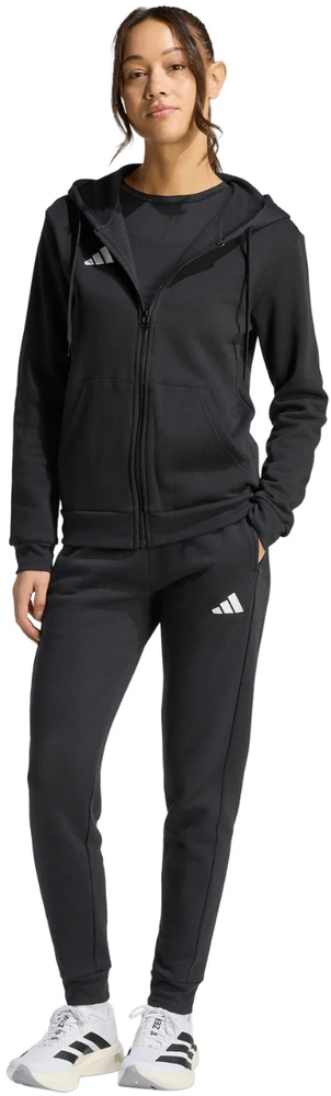 Moteriškas adidas Entrada 26 džemperis su pilnu užtrauktuku, juodas KF5939