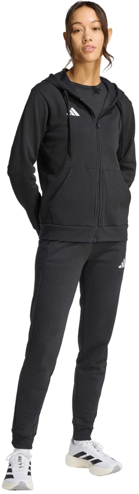 Moteriškas adidas Entrada 26 džemperis su pilnu užtrauktuku, juodas KF5939